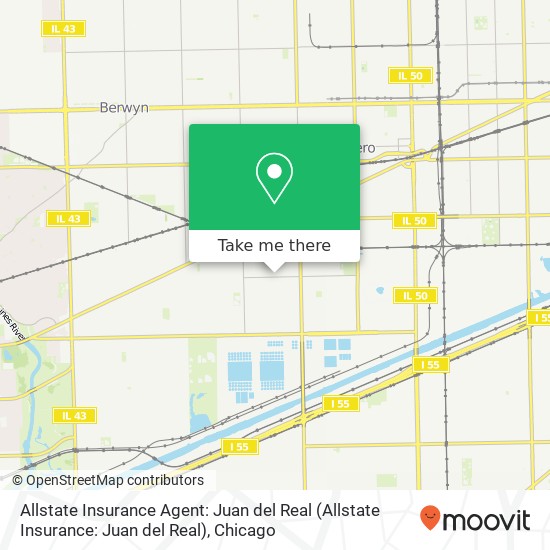 Mapa de Allstate Insurance Agent: Juan del Real