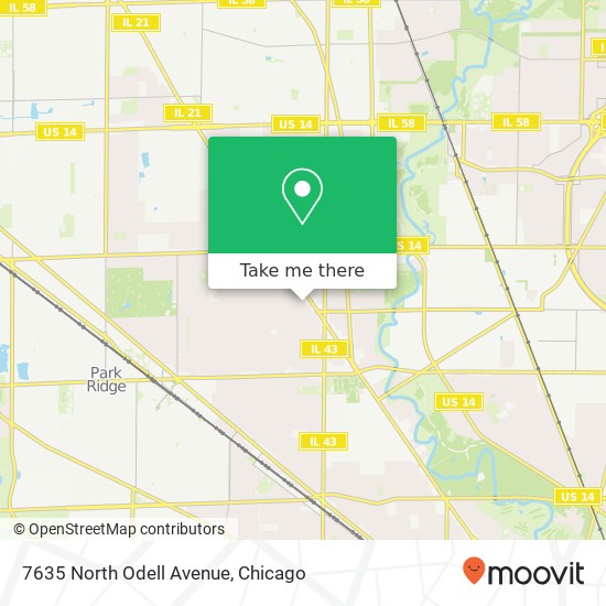 Mapa de 7635 North Odell Avenue