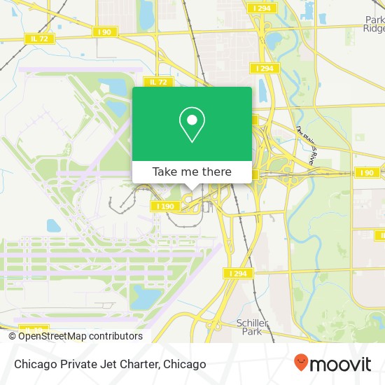 Mapa de Chicago Private Jet Charter