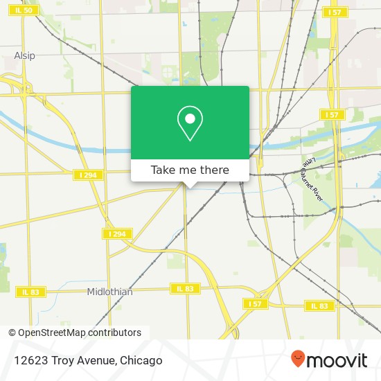 12623 Troy Avenue map