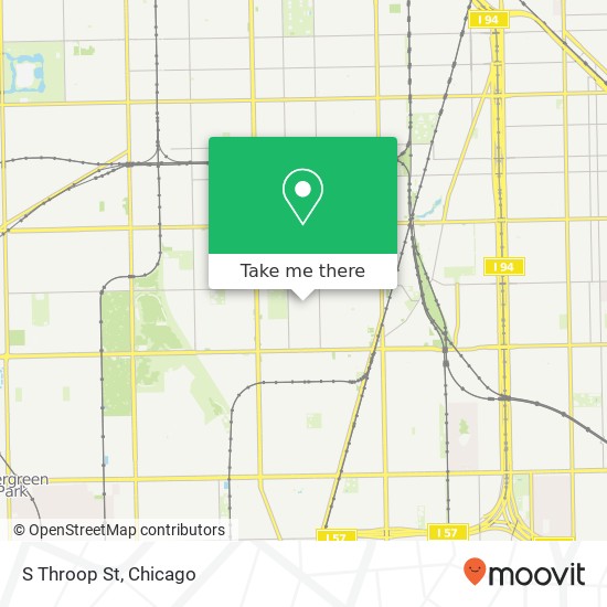 S Throop St map