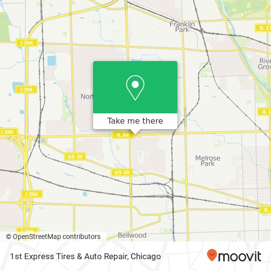 1st Express Tires & Auto Repair map