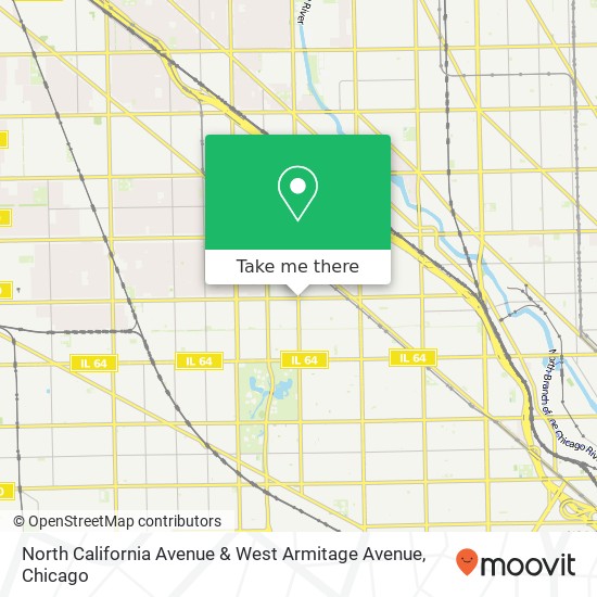 North California Avenue & West Armitage Avenue map