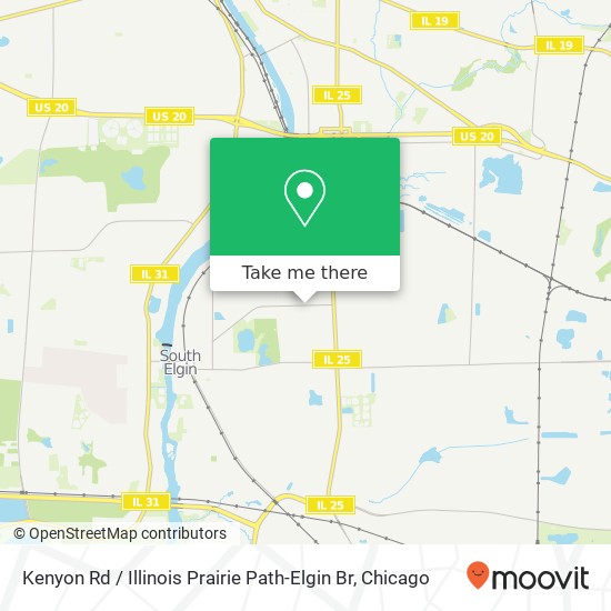 Kenyon Rd / Illinois Prairie Path-Elgin Br map