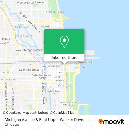 Mapa de Michigan Avenue & East Upper Wacker Drive