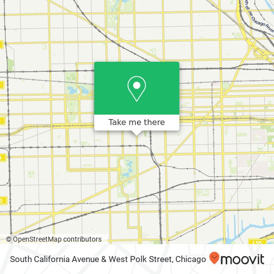 South California Avenue & West Polk Street map