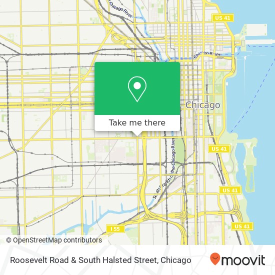 Roosevelt Road & South Halsted Street map