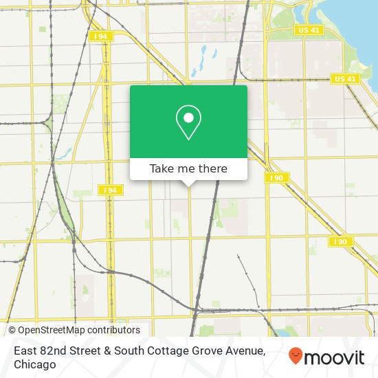 Mapa de East 82nd Street & South Cottage Grove Avenue