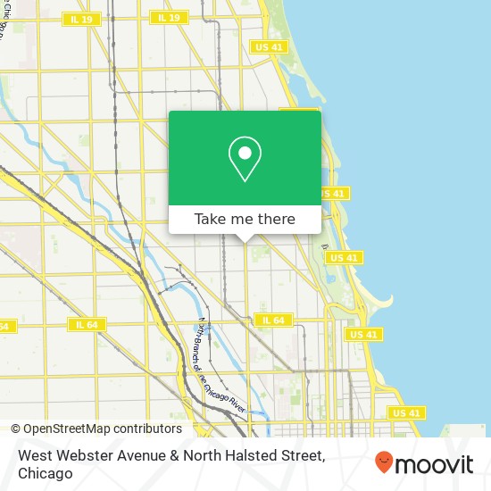 Mapa de West Webster Avenue & North Halsted Street