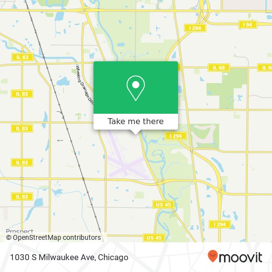Mapa de 1030 S Milwaukee Ave