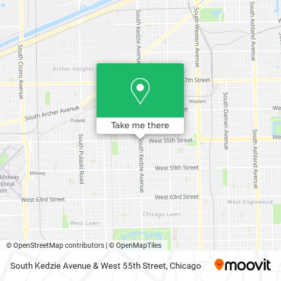 Mapa de South Kedzie Avenue & West 55th Street