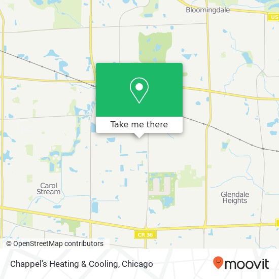 Chappel's Heating & Cooling map