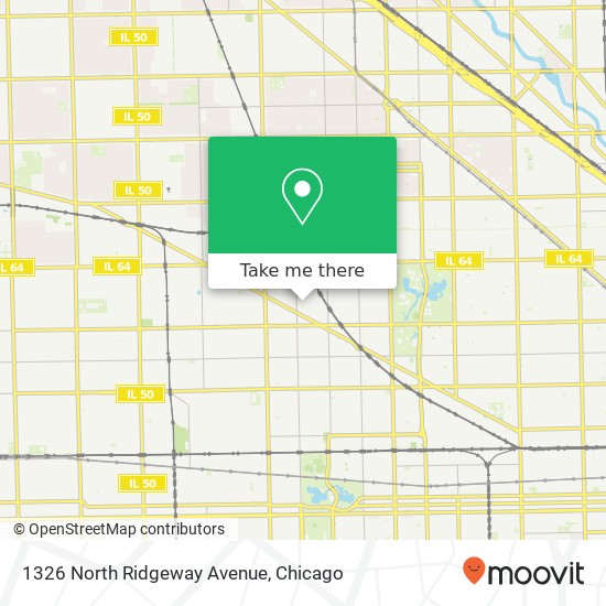 1326 North Ridgeway Avenue map