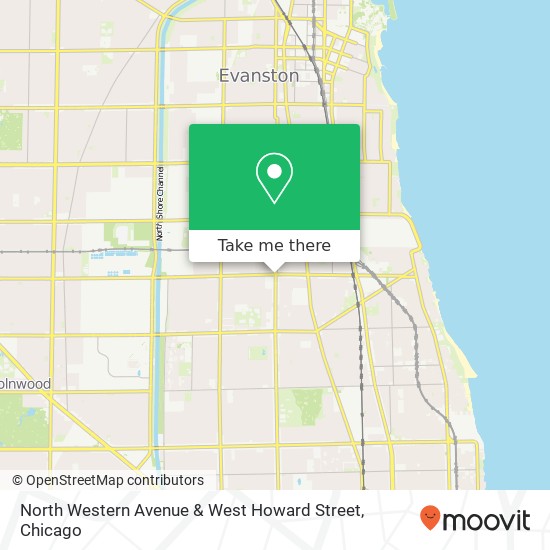 North Western Avenue & West Howard Street map