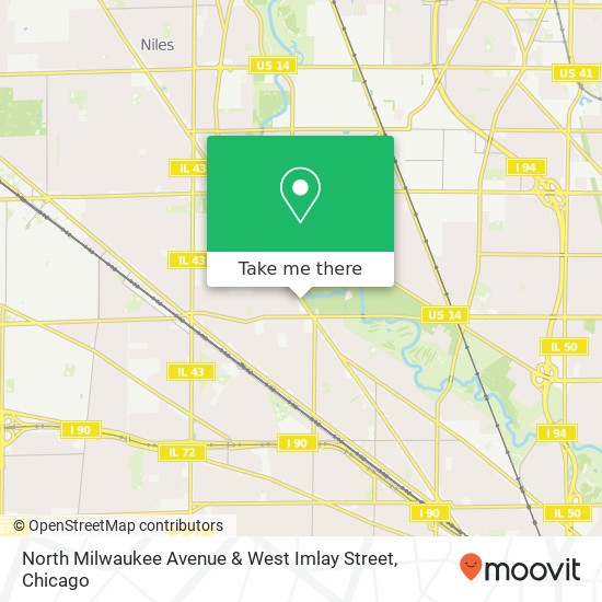 Mapa de North Milwaukee Avenue & West Imlay Street