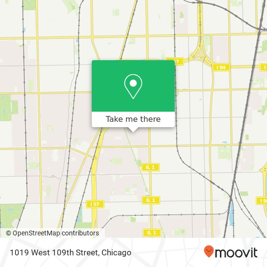 1019 West 109th Street map