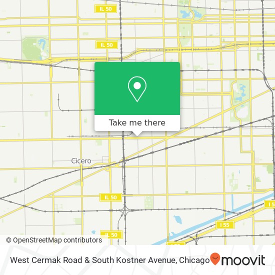 Mapa de West Cermak Road & South Kostner Avenue