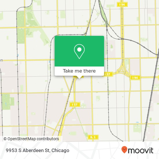 Mapa de 9953 S Aberdeen St