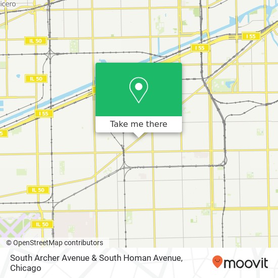 South Archer Avenue & South Homan Avenue map