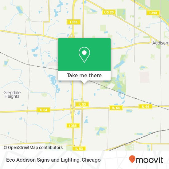 Eco Addison Signs and Lighting map
