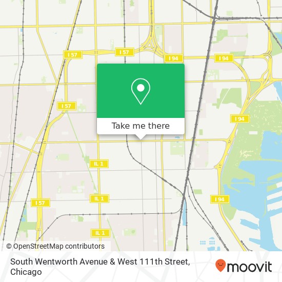 Mapa de South Wentworth Avenue & West 111th Street