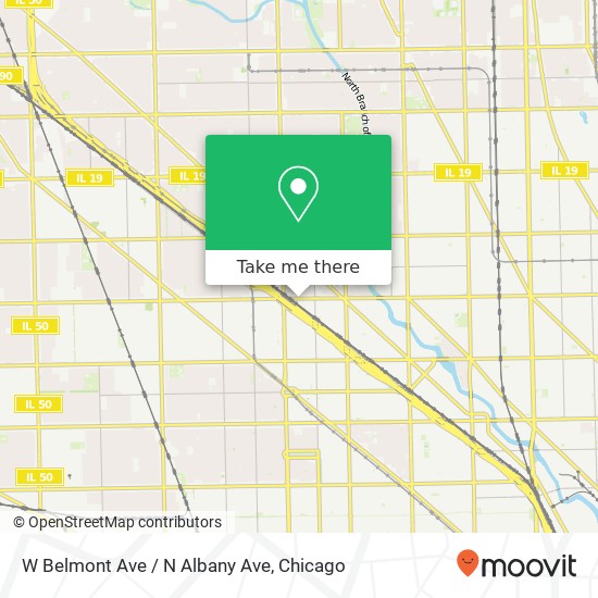 W Belmont Ave / N Albany Ave map