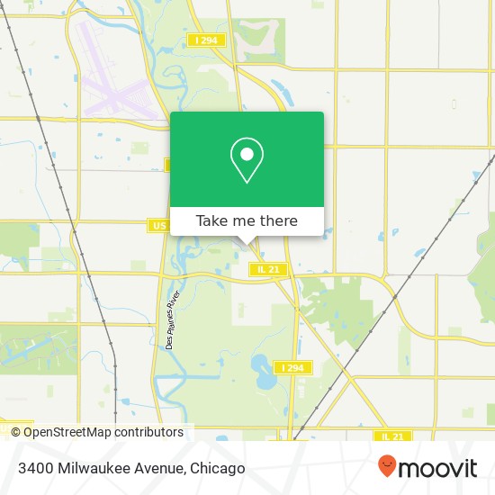 Mapa de 3400 Milwaukee Avenue