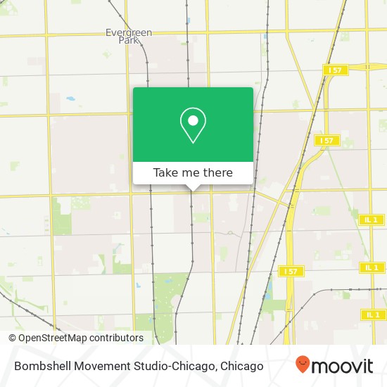 Bombshell Movement Studio-Chicago map