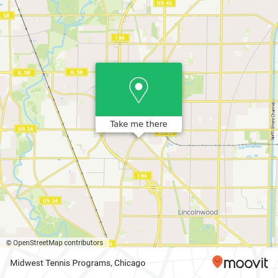 Midwest Tennis Programs map