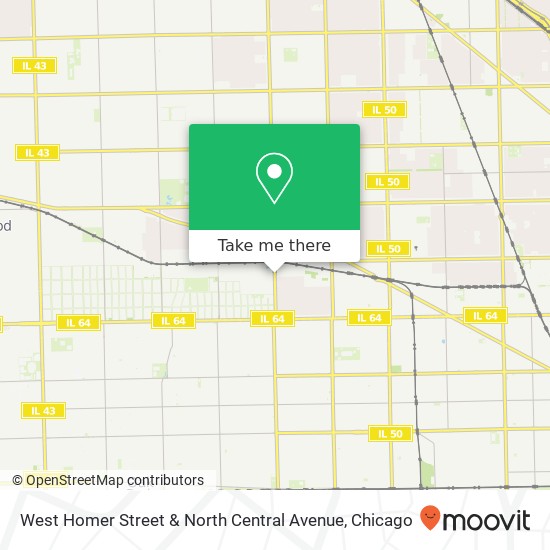 West Homer Street & North Central Avenue map