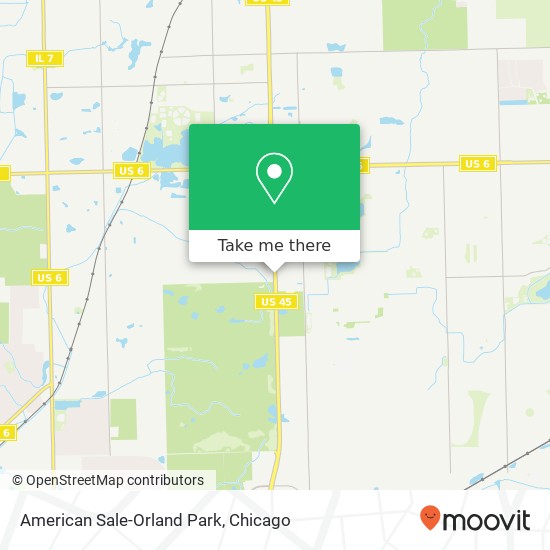 American Sale-Orland Park map