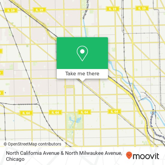 Mapa de North California Avenue & North Milwaukee Avenue