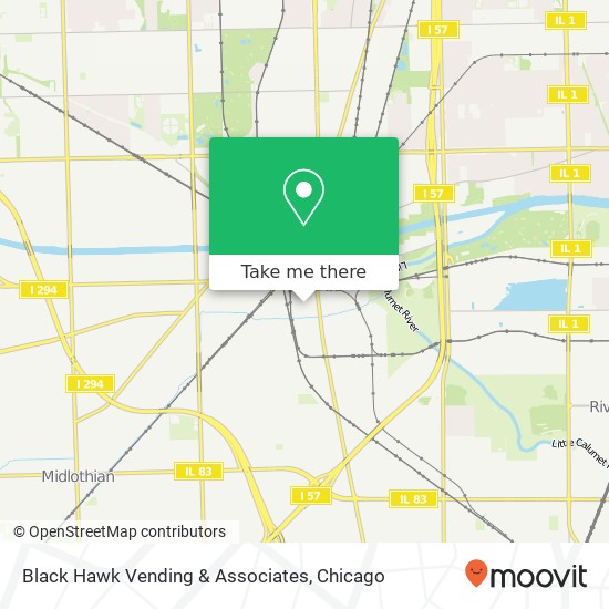 Black Hawk Vending & Associates map