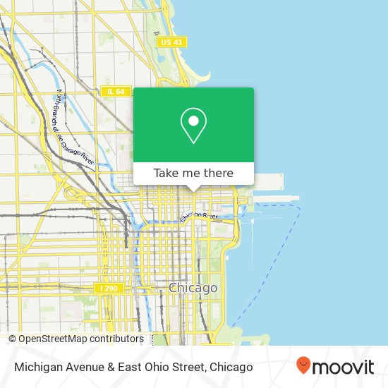 Michigan Avenue & East Ohio Street map