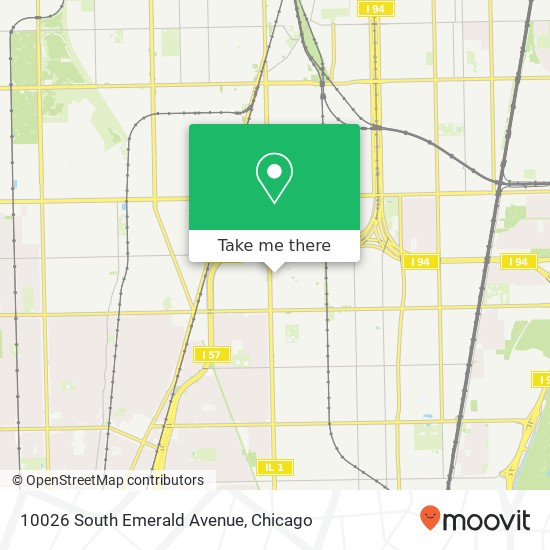 10026 South Emerald Avenue map