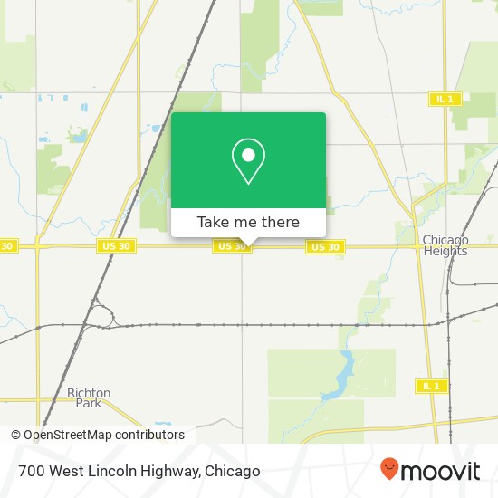 700 West Lincoln Highway map