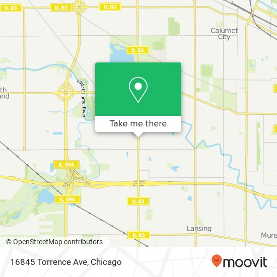 Mapa de 16845 Torrence Ave