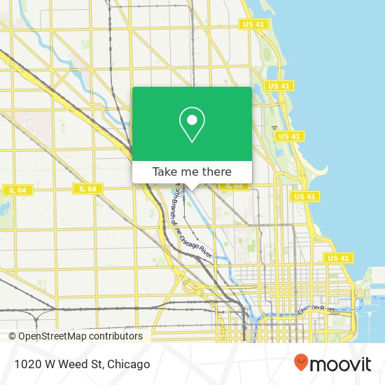 1020 W Weed St map