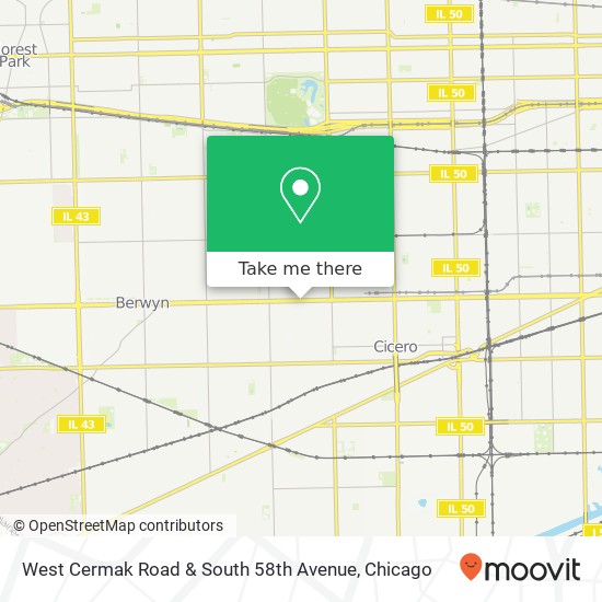 West Cermak Road & South 58th Avenue map