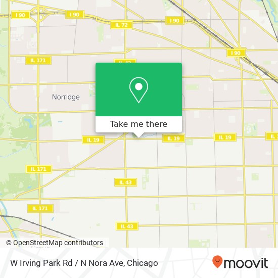 Mapa de W Irving Park Rd / N Nora Ave