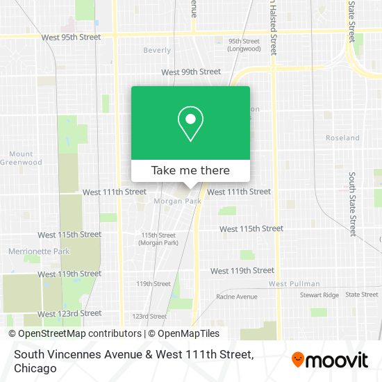 Mapa de South Vincennes Avenue & West 111th Street