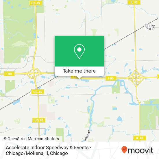 Accelerate Indoor Speedway & Events - Chicago / Mokena, Il map