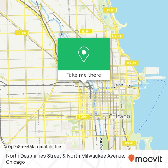 North Desplaines Street & North Milwaukee Avenue map
