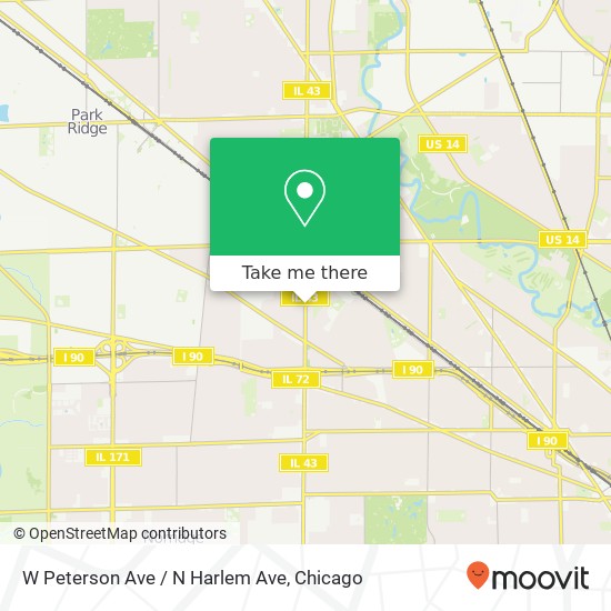 Mapa de W Peterson Ave / N Harlem Ave