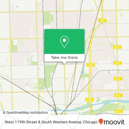 Mapa de West 119th Street & South Western Avenue