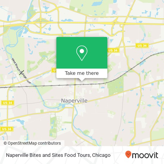 Naperville Bites and Sites Food Tours map