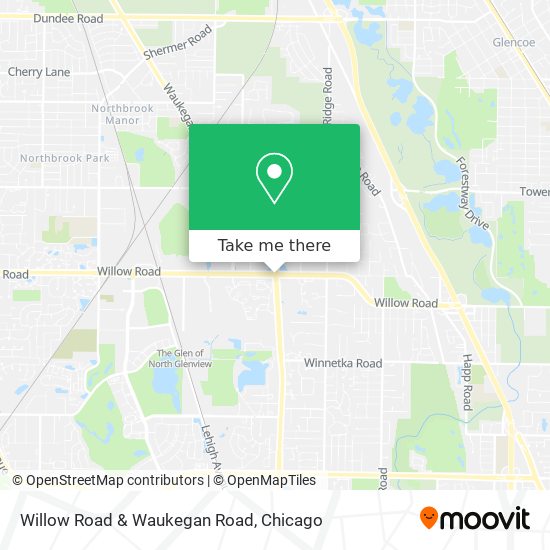 Willow Road & Waukegan Road map