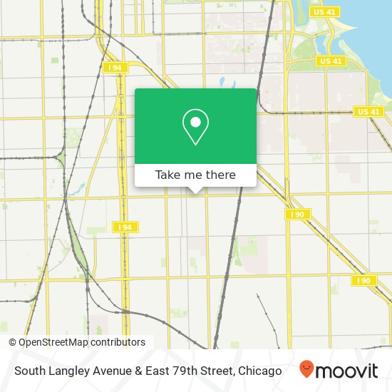 South Langley Avenue & East 79th Street map