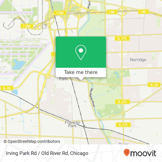 Mapa de Irving Park Rd / Old River Rd