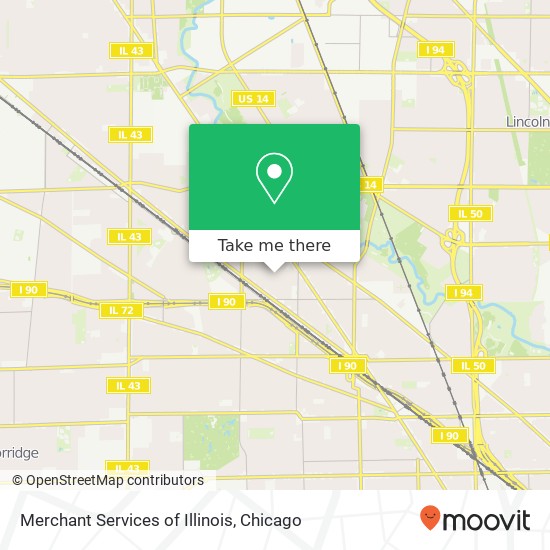 Mapa de Merchant Services of Illinois